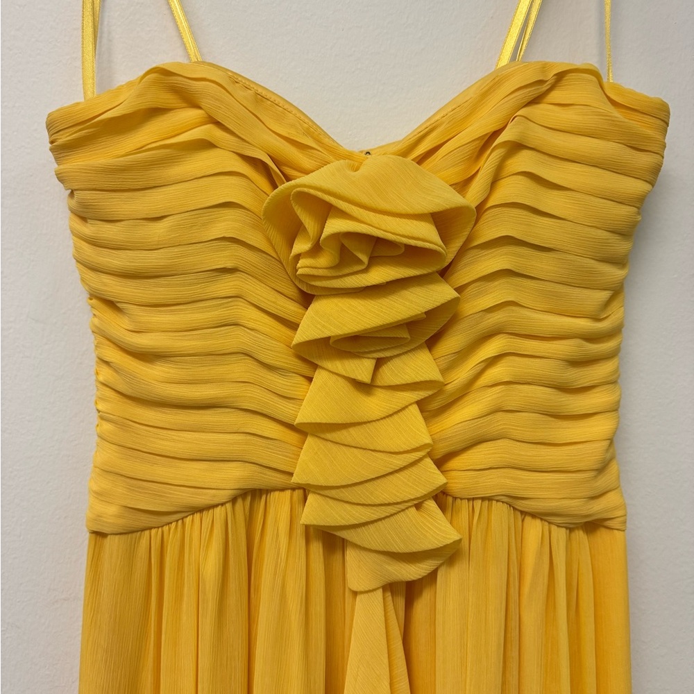 Max & Cleo Yellow Strapless Sundress with Sweetheart Neckline